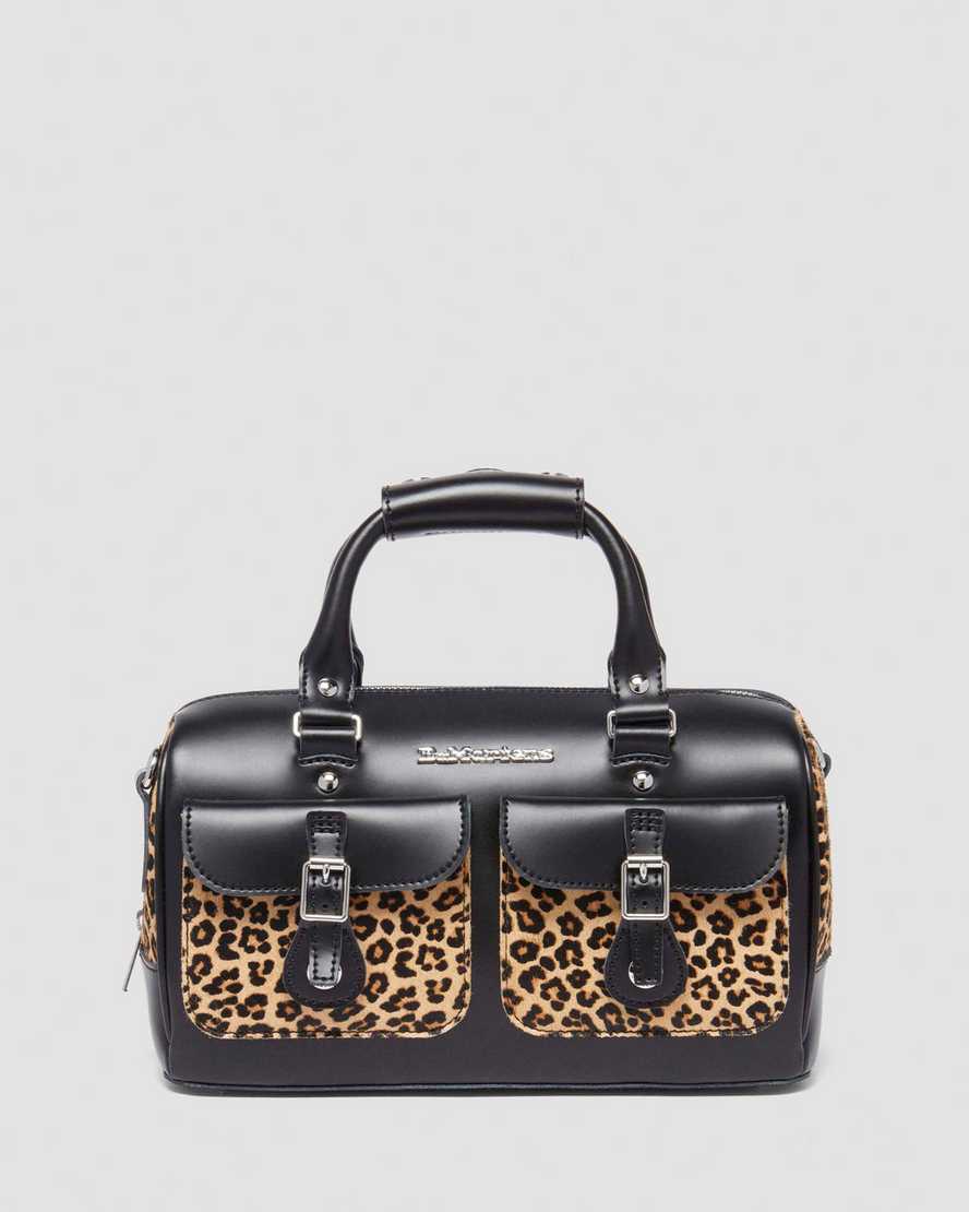 TOP HANDLE BAG Leopard Print Hair On