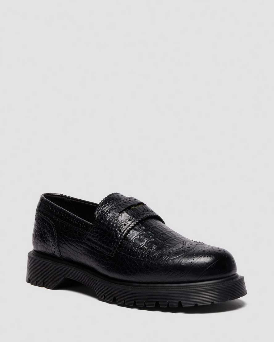 PENTON BROGUE Emboss Leather Loafers