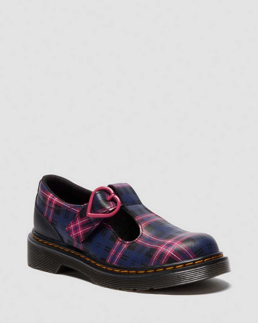 JUNIOR POLLEY II Pink Tartan Mary Jane Shoes