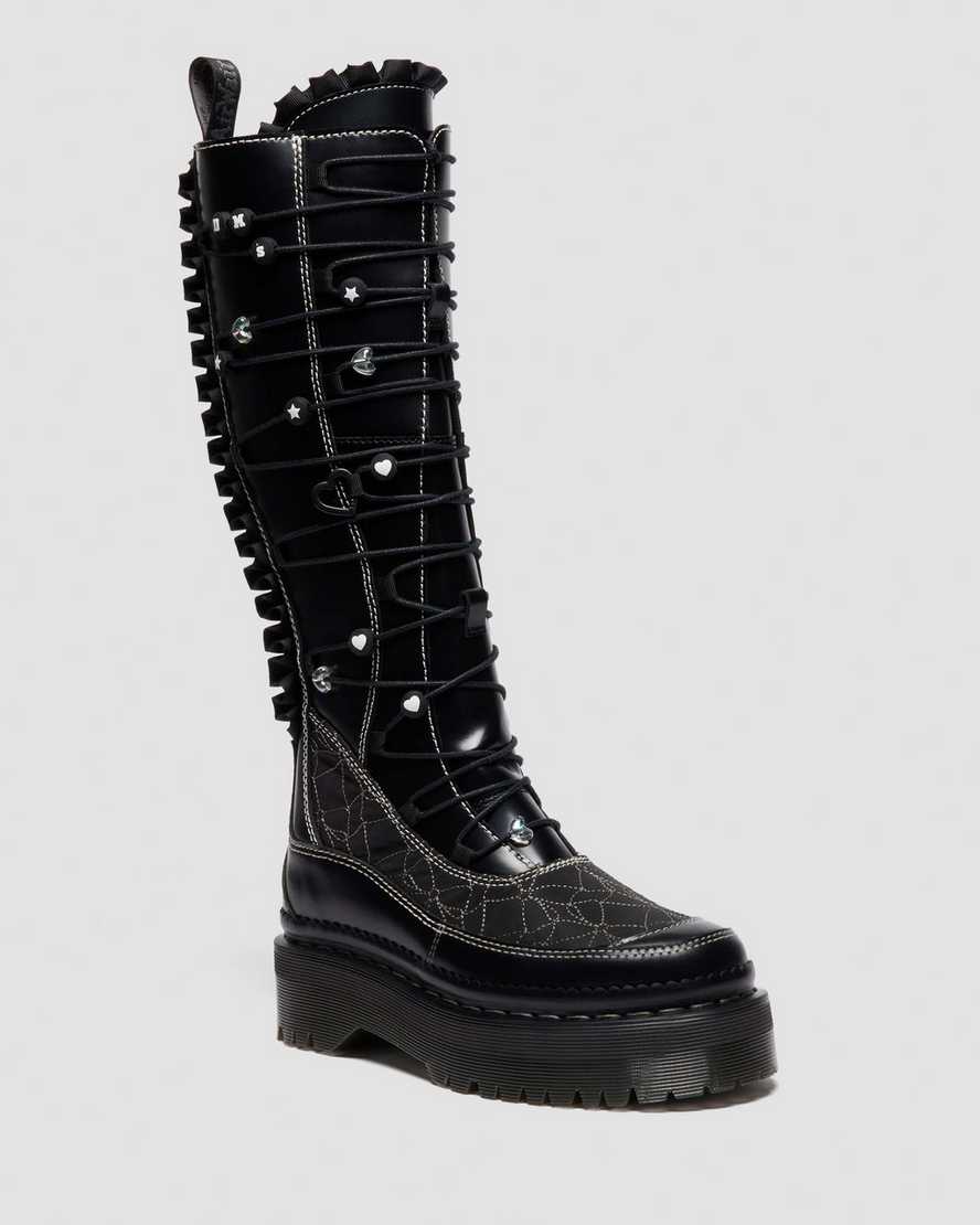 XTRM FRILL Platform Leather Boots