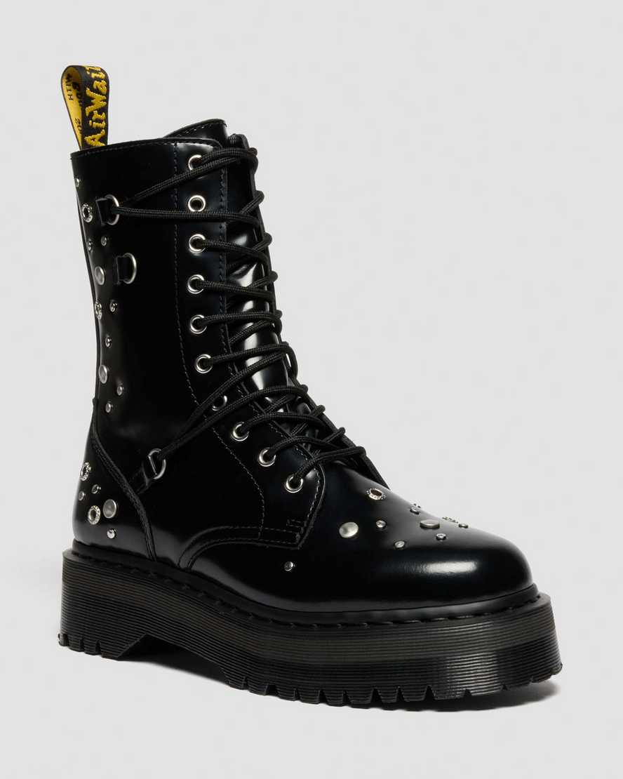 JADON HI Studded Buttero Leather Platform Boots