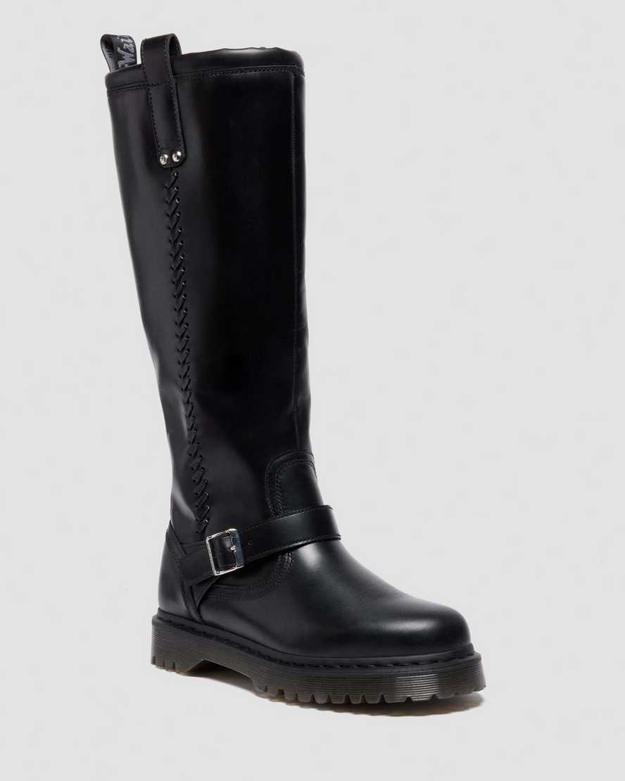 ANISTONE KNEE HIGH Orleans Leather Biker Boots